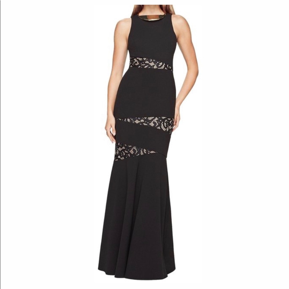 BCBGMaxAzria Black Lace Mermaid Formal Dress | Size 2 | NWT!